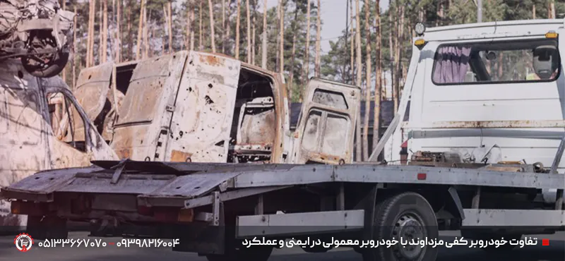 خودروبر و خودروسوار مزداوند |✔ حمل خودرو ایمن و سریع 24/7 تفاوت خودروبر کفی مزداوند با خودروبر معمولی در ایمنی و عملکرد